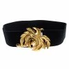 Flash Sale 😉 Stella McCartney Black Canvas Palm Tree Buckle Belt 80CM For 👩 Women 👍 -Stella McCartney Shop luxury women stella mccartney used accessories p249325 003