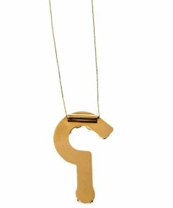 Hot Sale ⭐ Stella McCartney Resin Question Mark Gold Tone Pendant Necklace And Earrings Set For 👩 Women 😀 -Stella McCartney Shop luxury women stella mccartney used accessories p352264 003