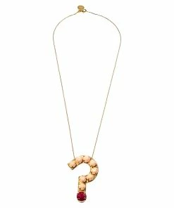 Hot Sale ⭐ Stella McCartney Resin Question Mark Gold Tone Pendant Necklace And Earrings Set For 👩 Women 😀 -Stella McCartney Shop luxury women stella mccartney used accessories p352264 008
