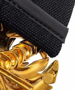 Promo 👏 Stella McCartney Black Canvas Palm Tree Buckle Belt 80 CM For 👩 Women 🤩 -Stella McCartney Shop luxury women stella mccartney used accessories p390672 003