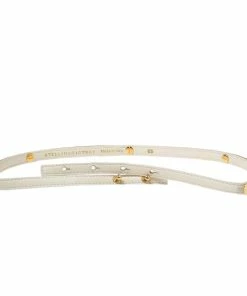 New 🥰 Stella McCartney White Faux Leather And Metal Slim Belt 65CM For 👩 Women 💯 -Stella McCartney Shop luxury women stella mccartney used accessories p595322 001