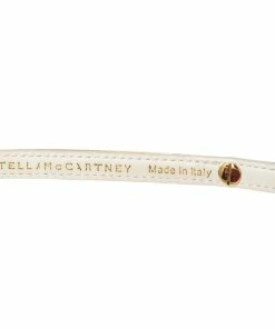 New 🥰 Stella McCartney White Faux Leather And Metal Slim Belt 65CM For 👩 Women 💯 -Stella McCartney Shop luxury women stella mccartney used accessories p595322 004