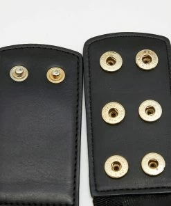 Best Pirce 😉 Stella McCartney Black Faux Leather Gold Tone Metal Plate Waist Belt S For 👩 Women ❤️ -Stella McCartney Shop luxury women stella mccartney used accessories p656797 002