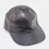 Deals 🛒 Stella McCartney Black Snake Embossed Faux Leather ⚾ Baseball Cap For 👩 Women 🌟