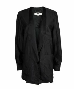 Flash Sale 🎉 Stella McCartney Black Notched Collar Oversized Blazer M For 👩 Women 🥰