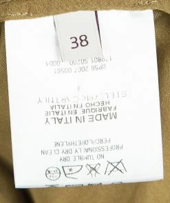 Deals 🔥 Stella McCartney Dull Gold Satin Pleated Long Sleeve 👗 Dress S For 👩 Women 😍 -Stella McCartney Shop luxury women stella mccartney used clothes p102090 0006