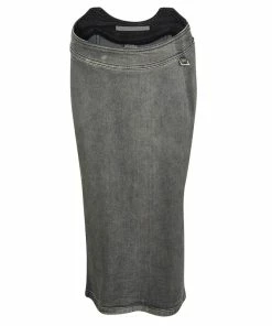 Best reviews of ⭐ Stella Mccartney Grey Faded Effect Denim Midi 👗 Skirt S For 👩 Women 🔔