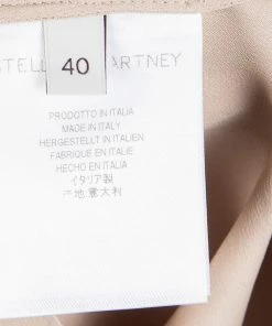 Best Sale 🛒 Stella McCartney Beige Contrast Fringe Detail Sleeveless Tunic S For 👩 Women 🌟 -Stella McCartney Shop luxury women stella mccartney used clothes p104648 006