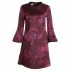 Best Sale 😀 Stella McCartney Burgundy Floral Jacquard Wool Long Sleeve 👗 Dress S For 👩 Women 😍 -Stella McCartney Shop luxury women stella mccartney used clothes p107357 001