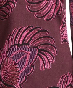 Best Sale 😀 Stella McCartney Burgundy Floral Jacquard Wool Long Sleeve 👗 Dress S For 👩 Women 😍 -Stella McCartney Shop luxury women stella mccartney used clothes p107357 004