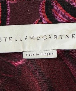 Best Sale 😀 Stella McCartney Burgundy Floral Jacquard Wool Long Sleeve 👗 Dress S For 👩 Women 😍 -Stella McCartney Shop luxury women stella mccartney used clothes p107357 005
