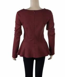 Buy 🥰 Stella McCartney Burgundy Peplum Top M For 👩 Women ❤️ -Stella McCartney Shop luxury women stella mccartney used clothes p10905 003
