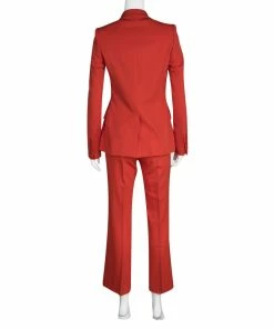 Promo 🔔 Stella McCartney Red Wool Ingrid Blazer And Cropped Pant Suit XS For 👩 Women ⭐ -Stella McCartney Shop luxury women stella mccartney used clothes p113843 0003