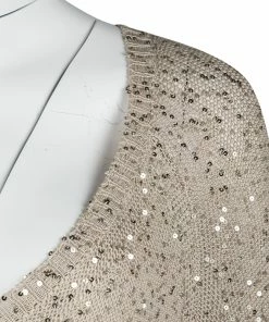 Best reviews of 🛒 Stella McCartney Beige SIlk Sequined Sweater 👗 Dress S For 👩 Women 🔥 -Stella McCartney Shop luxury women stella mccartney used clothes p116915 0004