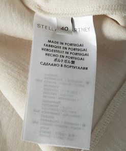 Promo 😀 Stella Mccartney Cream Jersey Floral Motif Lace Applique Detail Oversized Top S For 👩 Women 💯 -Stella McCartney Shop luxury women stella mccartney used clothes p116973 006