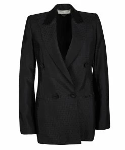 Outlet 😉 Stella McCartney Black Diamond Jacquard Blazer S For 👩 Women 🥰