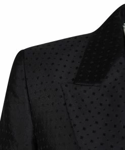 Outlet 😉 Stella McCartney Black Diamond Jacquard Blazer S For 👩 Women 🥰 -Stella McCartney Shop luxury women stella mccartney used clothes p118035 0004