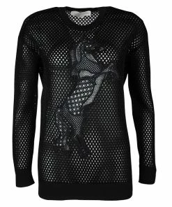 Best reviews of 🛒 Stella McCartney Black Mesh Horse Embroidered Sweatshirt XS For 👩 Women 😉