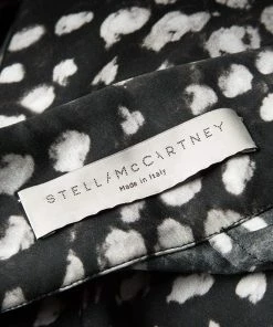 Best Pirce ❤️ Stella McCartney Monochrome Printed Silk Short Sleeve 👗 Dress S For 👩 Women 😉 -Stella McCartney Shop luxury women stella mccartney used clothes p120828 0005