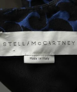 Promo 🤩 Stella McCartney Blue And Black Floral Jacquard Pleat Detail Long Sleeve 👗 Dress M For 👩 Women 🌟 -Stella McCartney Shop luxury women stella mccartney used clothes p123583 005