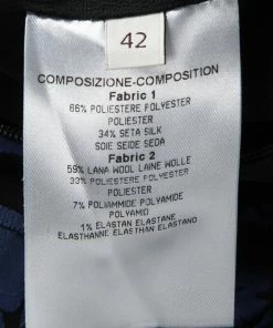 Promo 🤩 Stella McCartney Blue And Black Floral Jacquard Pleat Detail Long Sleeve 👗 Dress M For 👩 Women 🌟 -Stella McCartney Shop luxury women stella mccartney used clothes p123583 006