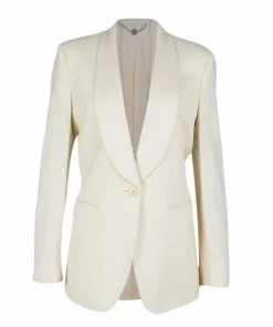 Cheapest 🔥 Stella McCartney Cream Tailored Blazer M For 👩 Women ❤️