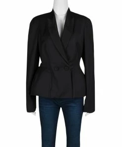 Flash Sale ⭐ Stella McCartney Black Wool Textured Lapel Collarless Blazer M For 👩 Women 😉 9 Flash Sale ⭐ Stella McCartney Black Wool Textured Lapel Collarless Blazer M For 👩 Women 😉 -Stella McCartney Shop luxury women stella mccartney used clothes p125019 0002
