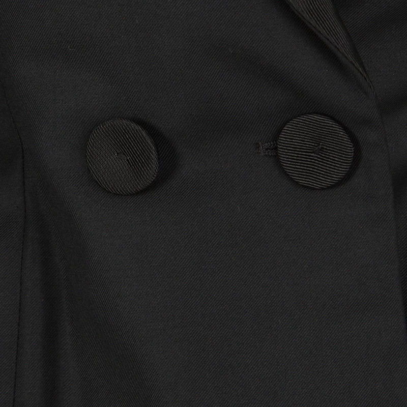 Flash Sale ⭐ Stella McCartney Black Wool Textured Lapel Collarless Blazer M For 👩 Women 😉 6 Flash Sale ⭐ Stella McCartney Black Wool Textured Lapel Collarless Blazer M For 👩 Women 😉 - Image 4