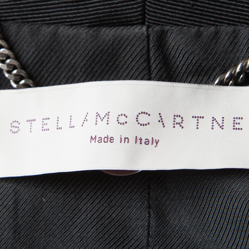 Flash Sale ⭐ Stella McCartney Black Wool Textured Lapel Collarless Blazer M For 👩 Women 😉 7 Flash Sale ⭐ Stella McCartney Black Wool Textured Lapel Collarless Blazer M For 👩 Women 😉 - Image 5