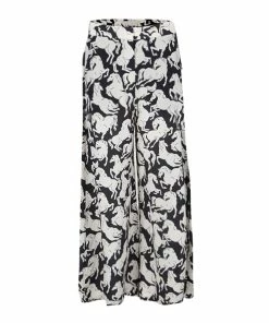 Brand new 🤩 Stella McCartney Monochrome Horse Printed Silk Darcy Palazzo Pants S For 👩 Women 🤩
