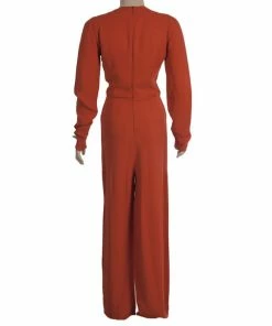 Buy 🌟 Stella McCartney Orange V-neck Jumpsuit S For 👩 Women 💯 -Stella McCartney Shop luxury women stella mccartney used clothes p12991 003