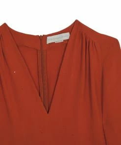 Buy 🌟 Stella McCartney Orange V-neck Jumpsuit S For 👩 Women 💯 -Stella McCartney Shop luxury women stella mccartney used clothes p12991 007