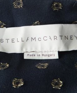 Best reviews of 😉 Stella McCartney Navy Blue Lurex Clip Dot Chiffon Maxi 👗 Dress M For 👩 Women 🔥 -Stella McCartney Shop luxury women stella mccartney used clothes p131384 005