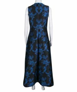 Hot Sale ✔️ Stella McCartney Black And Blue Embellished Floral Jacquard Angelica Gown M For 👩 Women ⭐ -Stella McCartney Shop luxury women stella mccartney used clothes p138382 0003