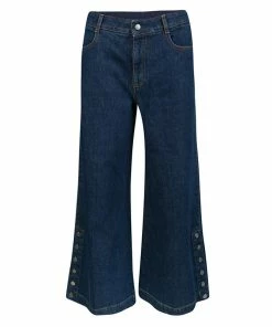 Discount ✔️ Stella McCartney Indigo Dark Wash Denim Flared High Waist Culottes M For 👩 Women 😉