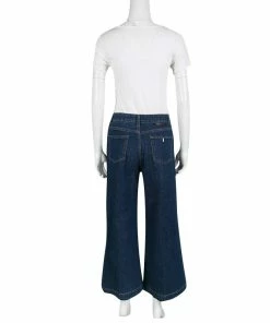 Discount ✔️ Stella McCartney Indigo Dark Wash Denim Flared High Waist Culottes M For 👩 Women 😉 -Stella McCartney Shop luxury women stella mccartney used clothes p139137 0003