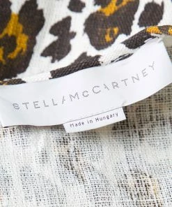 Best reviews of ✔️ Stella McCartney Cream Animal Print Linen Short Sleeve Oversized Blouse M For 👩 Women ⭐ -Stella McCartney Shop luxury women stella mccartney used clothes p139303 0005