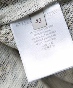 Best reviews of ✔️ Stella McCartney Cream Animal Print Linen Short Sleeve Oversized Blouse M For 👩 Women ⭐ -Stella McCartney Shop luxury women stella mccartney used clothes p139303 0006