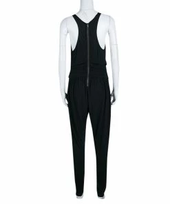 New 🥰 Stella McCartney Black Draped Racer Back Detail Jumpsuit S For 👩 Women 👍 -Stella McCartney Shop luxury women stella mccartney used clothes p139387 003