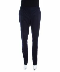 Discount ❤️ Stella McCartney Navy Blue Wool Tailored Pants S For 👩 Women ❤️