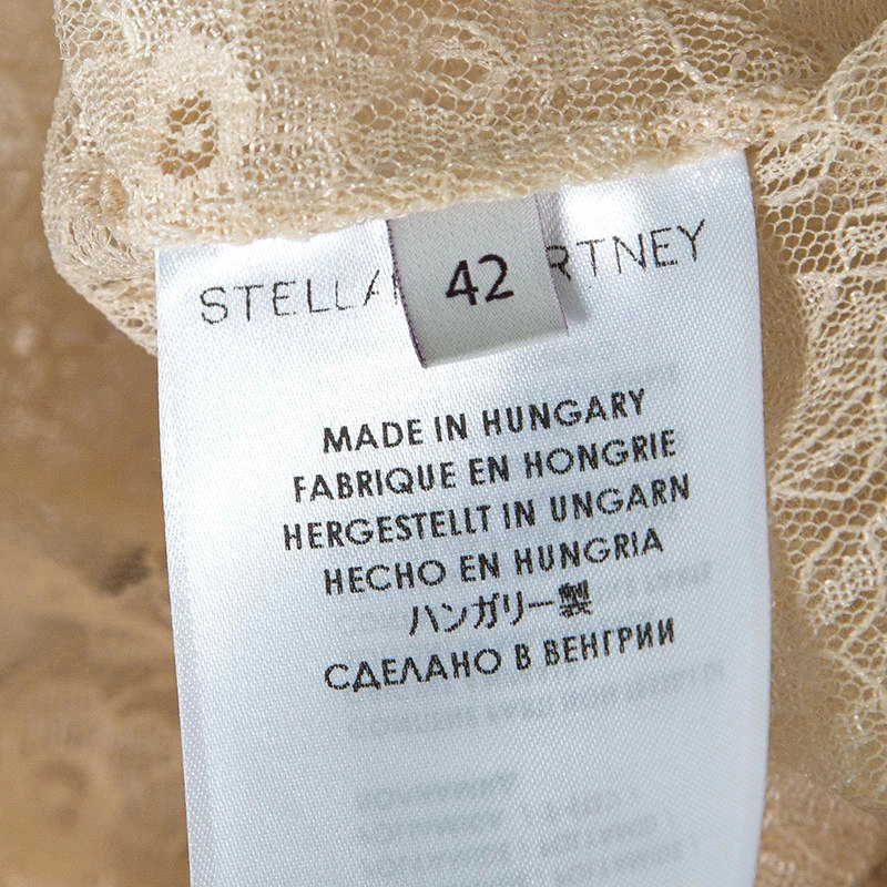 Cheap 𧨠Stella McCartney Beige Jasper Rosebud Sheer Lace Top M For π© Women π 8 Cheap 𧨠Stella McCartney Beige Jasper Rosebud Sheer Lace Top M For π© Women π - Image 6