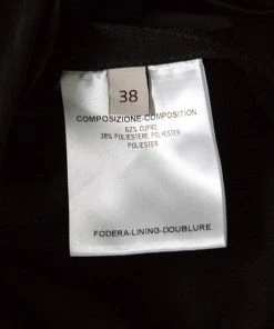 Best deal ⌛ Stella McCartney Black Satin Ruffled Neck Waist Tie Detail Sleeveless Top S For 👩 Women 🛒 -Stella McCartney Shop luxury women stella mccartney used clothes p147168 0006