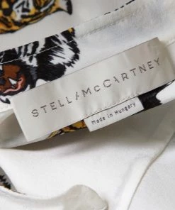 Best reviews of ✨ Stella McCartney Off White Tiger Face Print Silk Blouse S For 👩 Women 👏 -Stella McCartney Shop luxury women stella mccartney used clothes p148698 005