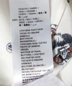 Best reviews of ✨ Stella McCartney Off White Tiger Face Print Silk Blouse S For 👩 Women 👏 -Stella McCartney Shop luxury women stella mccartney used clothes p148698 007