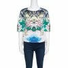 Promo ✔️ Stella McCartney Multicolor Hawaiian Print Stretch Cotton Buttoned Back Detail Top M For 👩 Women 🔥 -Stella McCartney Shop luxury women stella mccartney used clothes p152903 0001