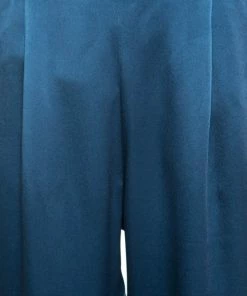 Brand new 🤩 Stella McCartney Teal Cecily Satin Wide Leg Trousers S For 👩 Women ⌛ -Stella McCartney Shop luxury women stella mccartney used clothes p158536 0004