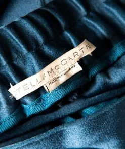 Brand new 🤩 Stella McCartney Teal Cecily Satin Wide Leg Trousers S For 👩 Women ⌛ -Stella McCartney Shop luxury women stella mccartney used clothes p158536 0005