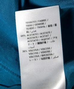 Brand new 🤩 Stella McCartney Teal Cecily Satin Wide Leg Trousers S For 👩 Women ⌛ -Stella McCartney Shop luxury women stella mccartney used clothes p158536 0007