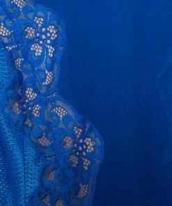 Cheapest 🥰 Stella McCartney Blue Floral Lace Insert Mesh Paneled Silk 👗 Dress S For 👩 Women 💯 -Stella McCartney Shop luxury women stella mccartney used clothes p162171 001