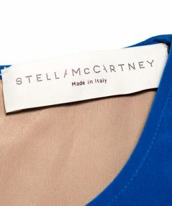 Cheapest 🥰 Stella McCartney Blue Floral Lace Insert Mesh Paneled Silk 👗 Dress S For 👩 Women 💯 -Stella McCartney Shop luxury women stella mccartney used clothes p162171 003